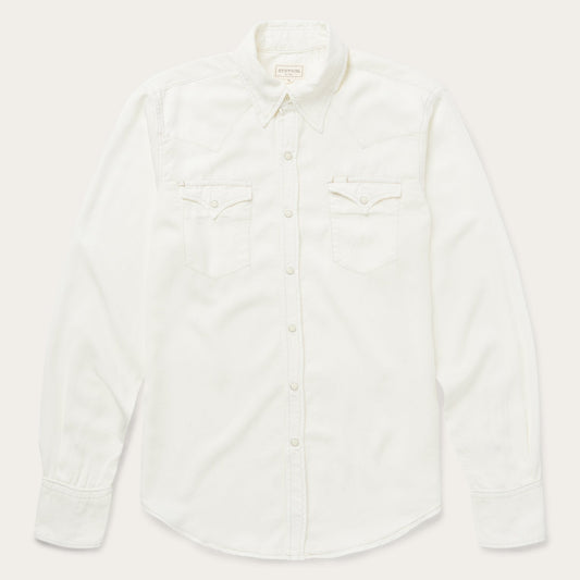 Cream Twill Shirt Men