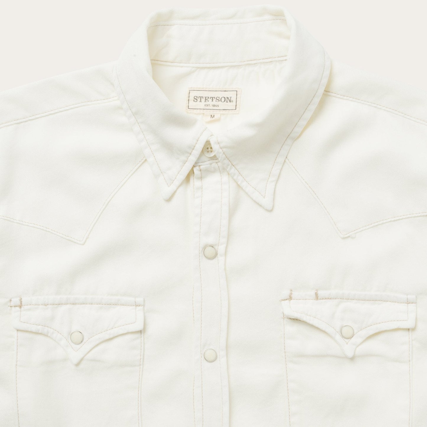 Cream Twill Shirt Men