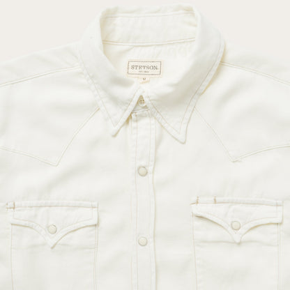 Cream Twill Shirt Men