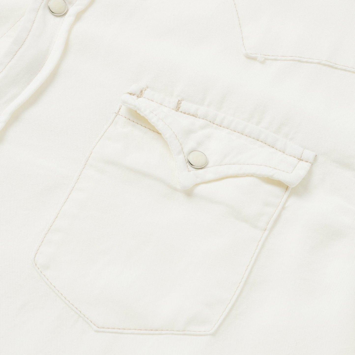 Cream Twill Shirt Men
