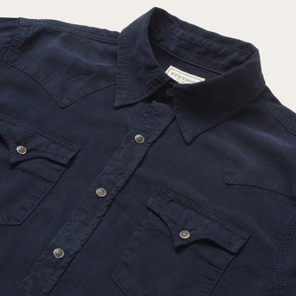 Navy Twill Shirt Men