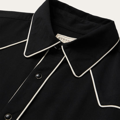 Vintage Piped Western Shirt Men