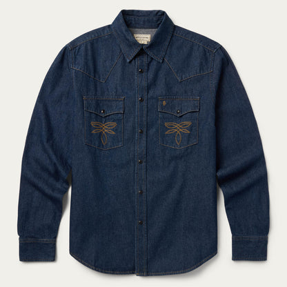 Boot Stitch Raw Denim Shirt Men