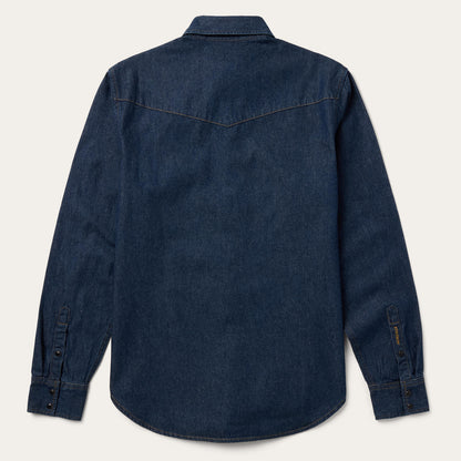 Boot Stitch Raw Denim Shirt Men
