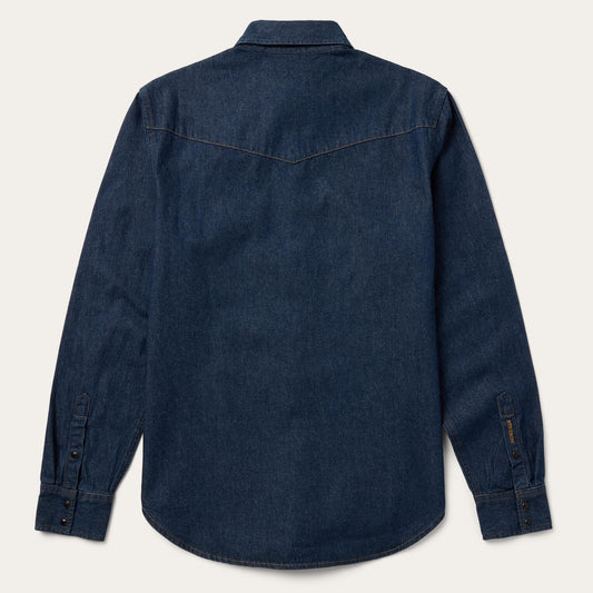 Boot Stitch Raw Denim Shirt Men