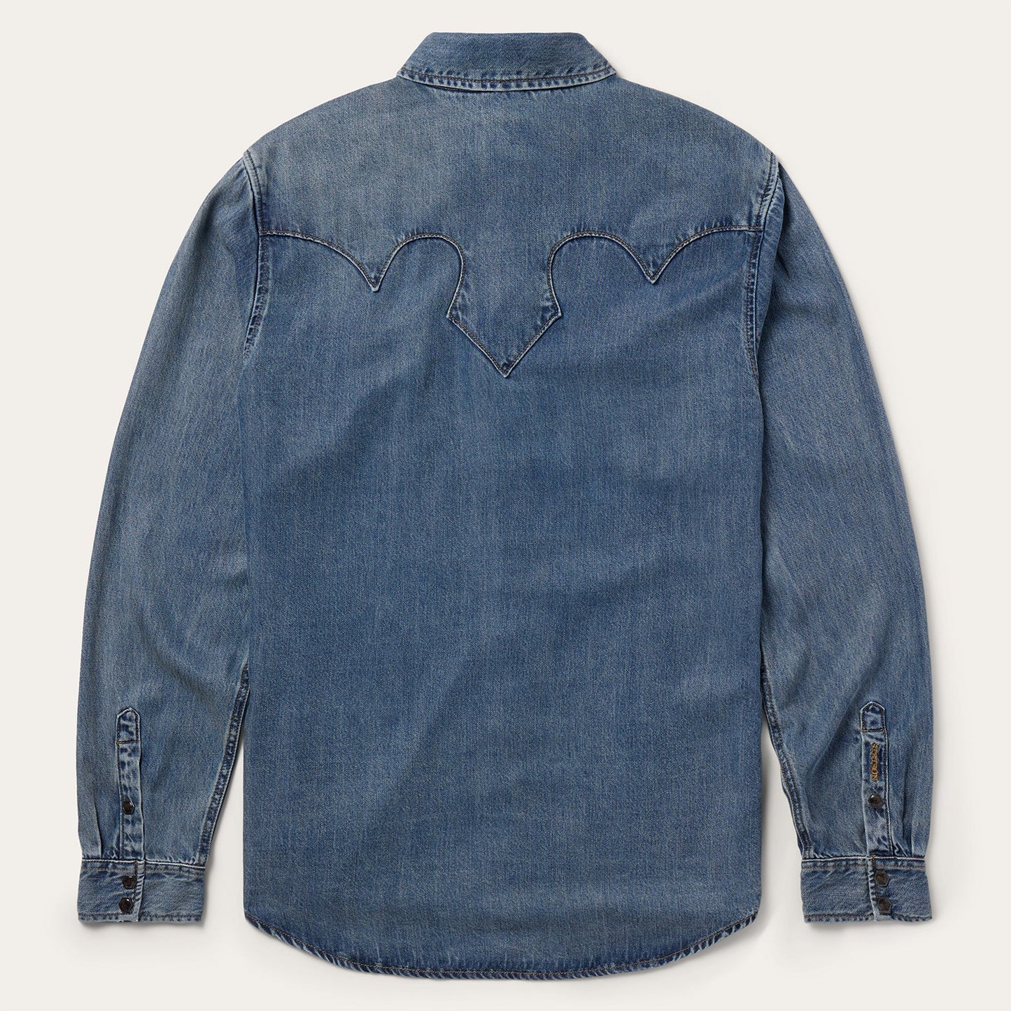 Retro Denim Western Shirt Men