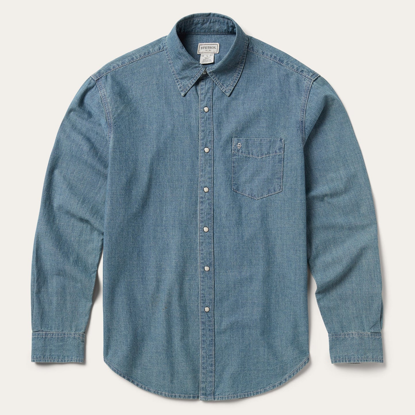 Chambray Denim Shirt Men