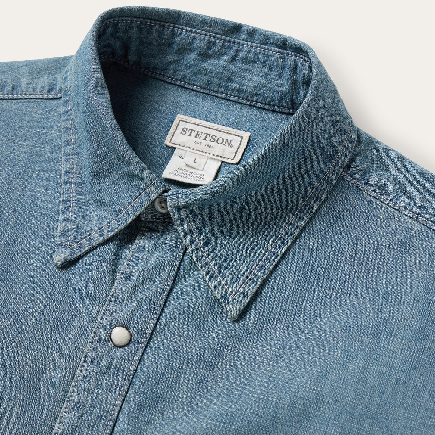 Chambray Denim Shirt Men