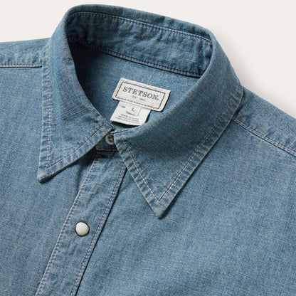 Chambray Denim Shirt Men