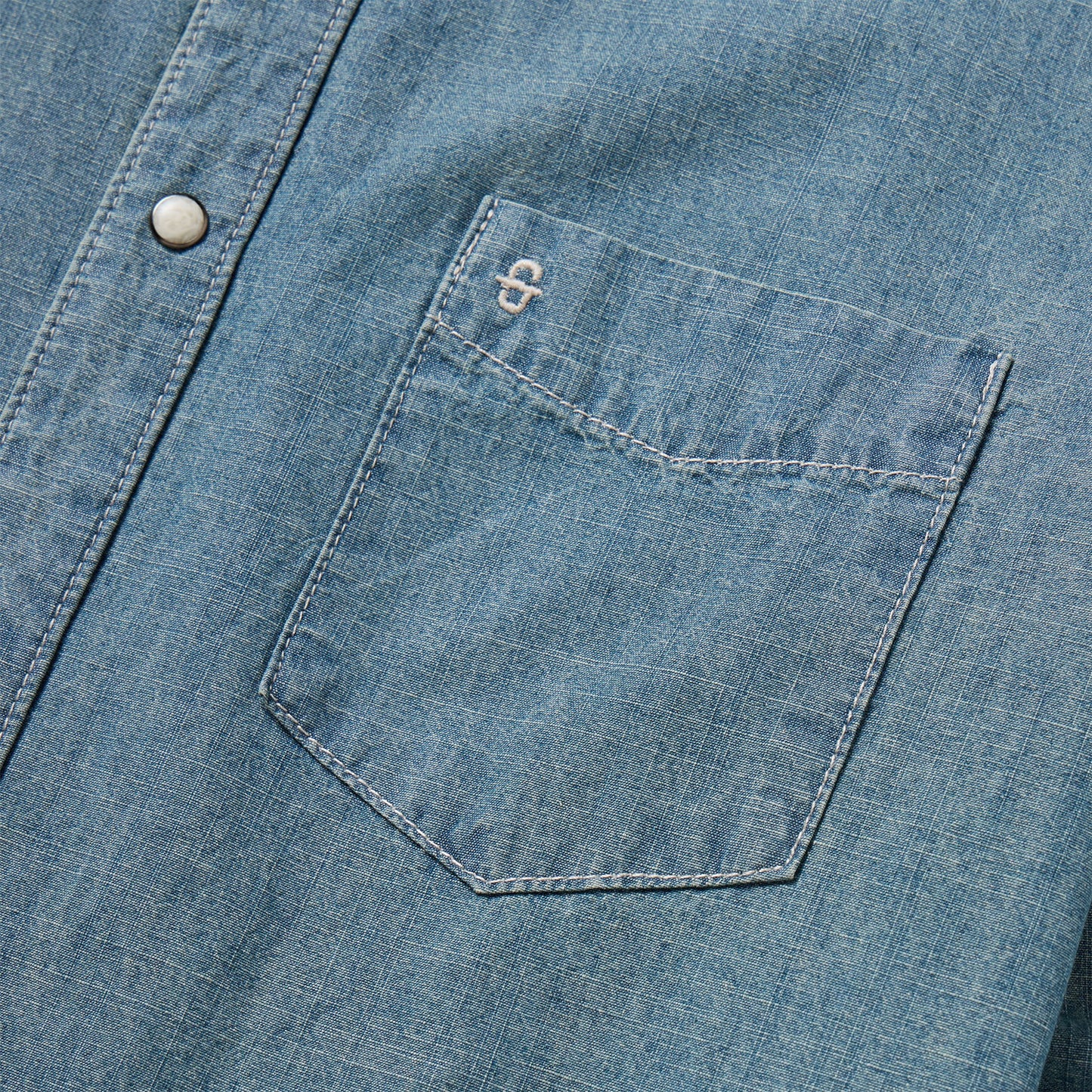 Chambray Denim Shirt Men