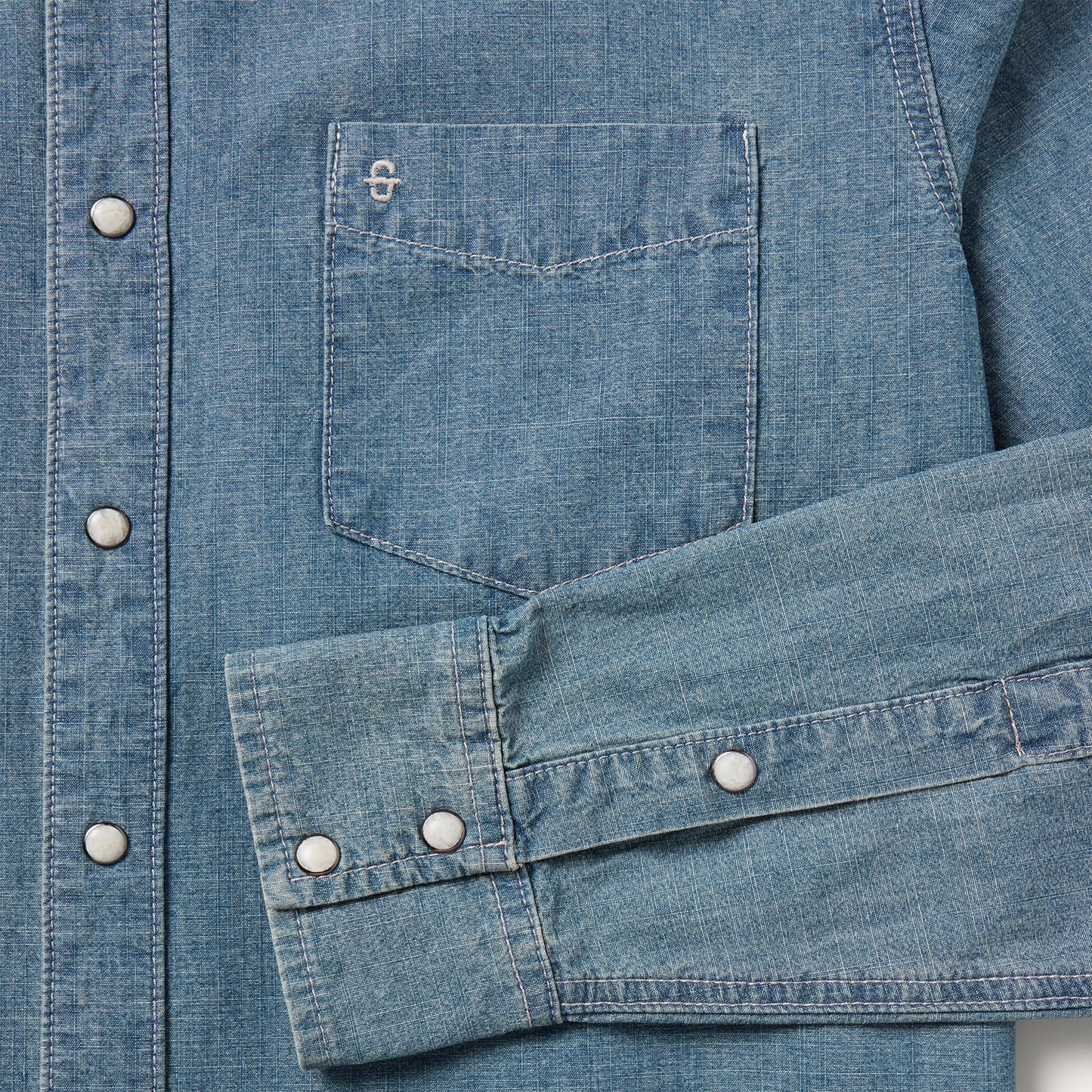 Chambray Denim Shirt Men