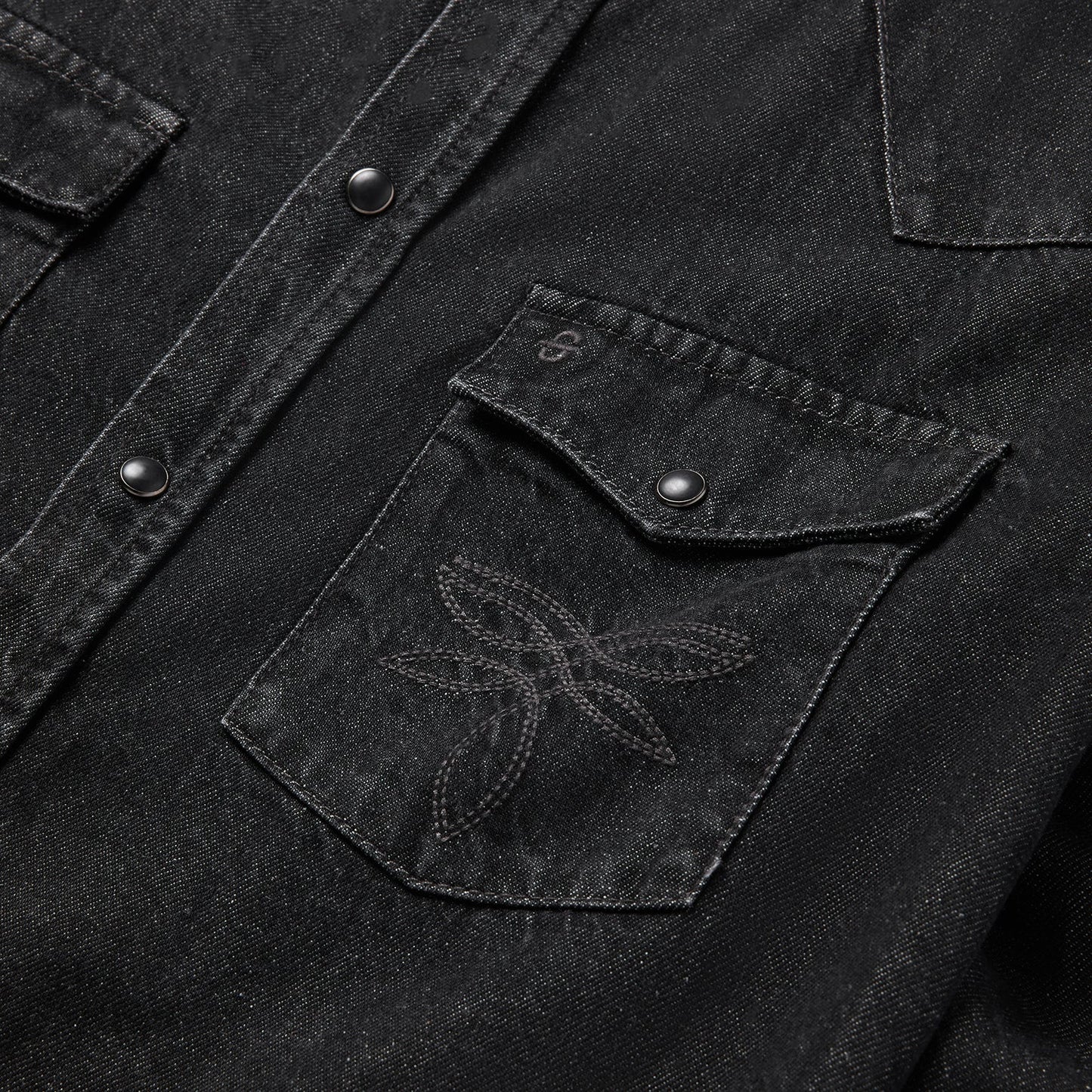 Boot Stitch Denim Shirt Men