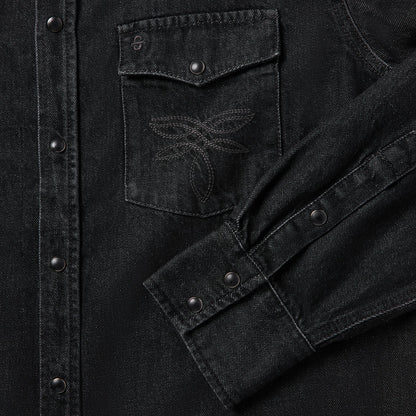 Boot Stitch Denim Shirt Men