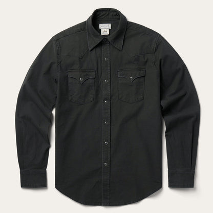 Charcoal Corded Denim Shirt Men