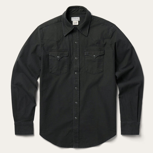 Charcoal Corded Denim Shirt Men