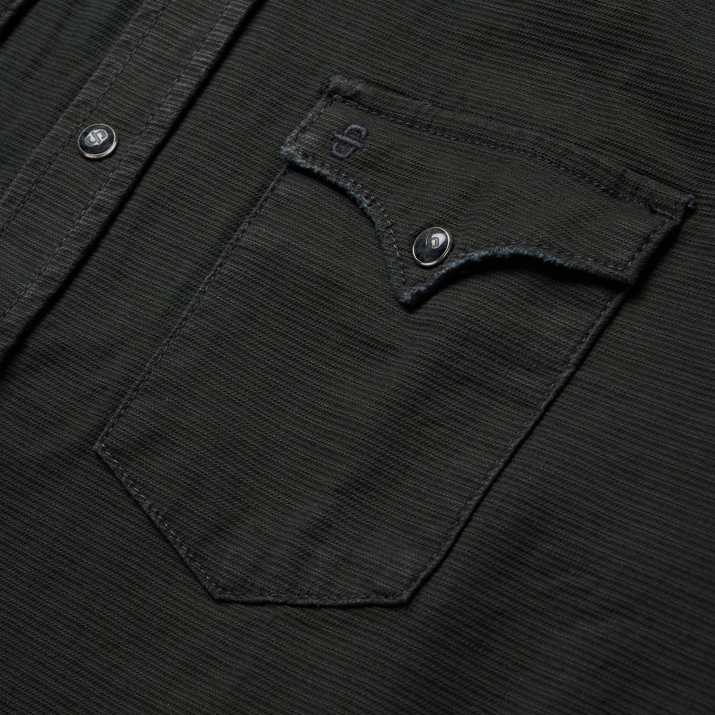 Charcoal Corded Denim Shirt Men