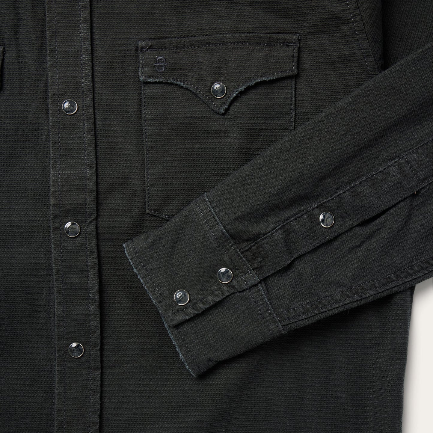 Charcoal Corded Denim Shirt Men
