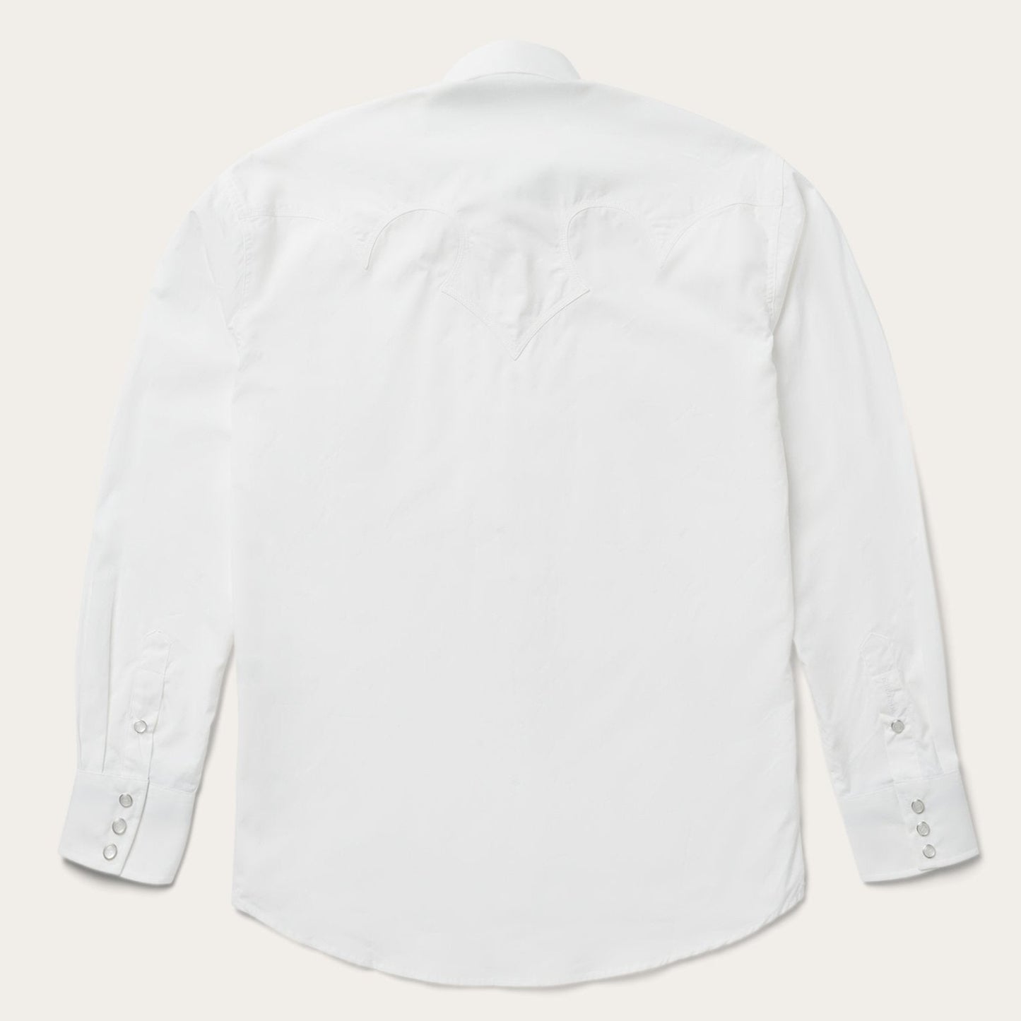 Classic Solid Snap Poplin Shirt In Optic White Men