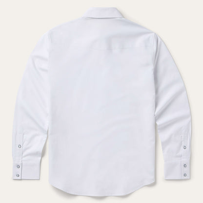 White Oxford Western Shirt Men
