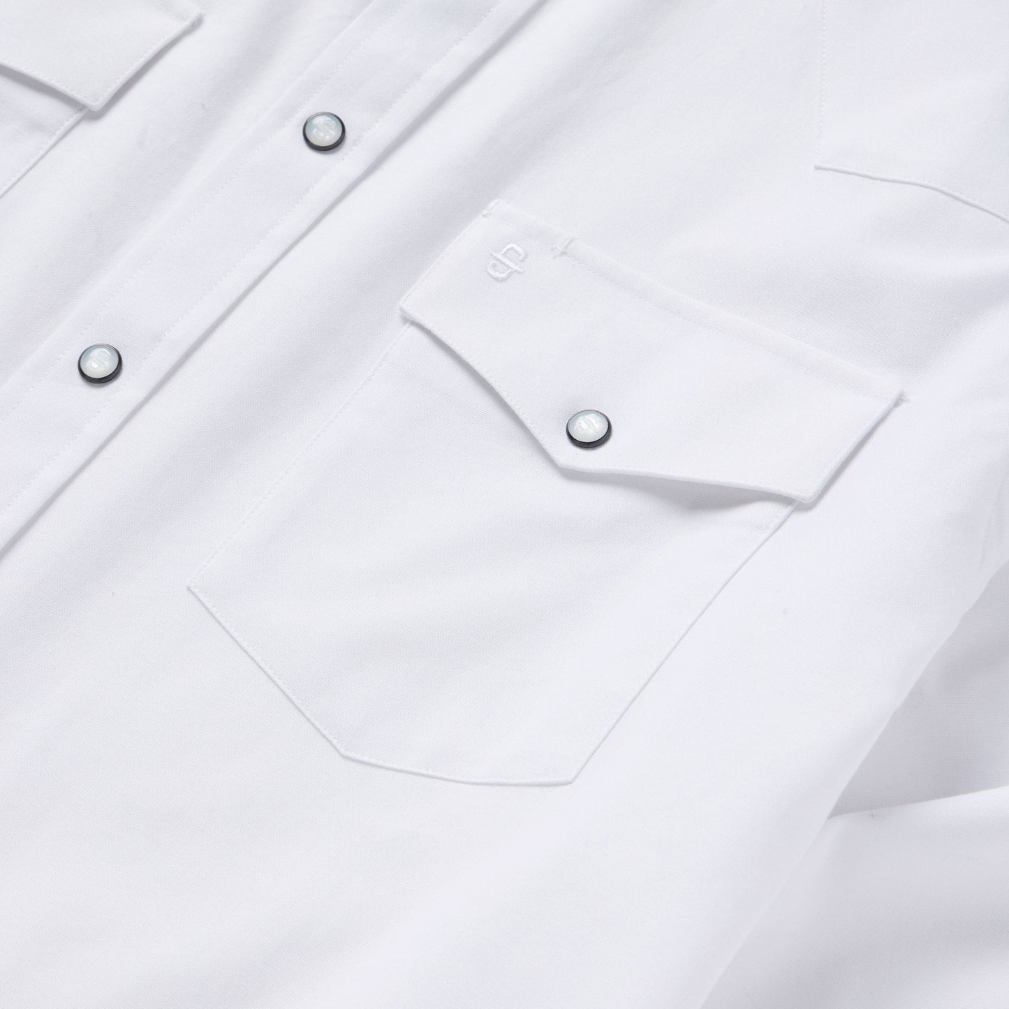 White Oxford Western Shirt Men