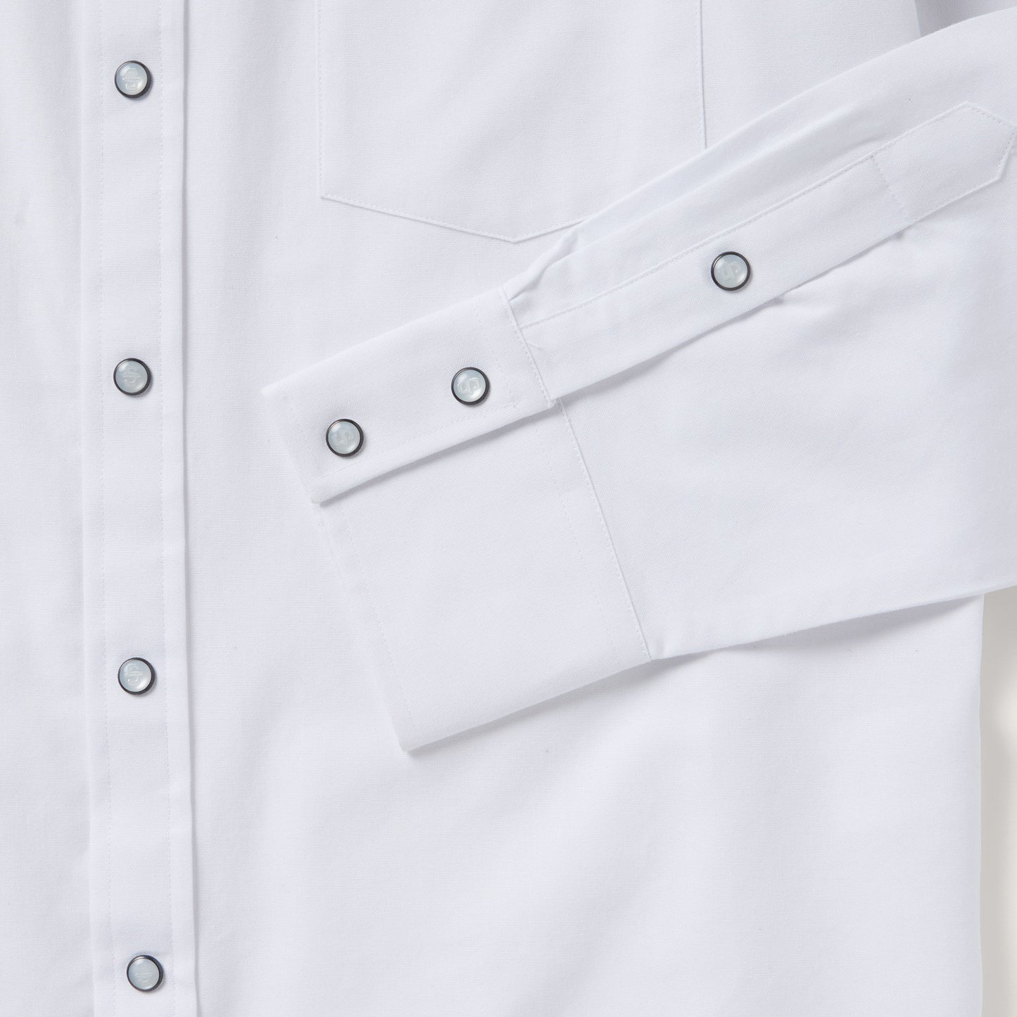 White Oxford Western Shirt Men