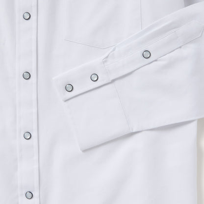 White Oxford Western Shirt Men