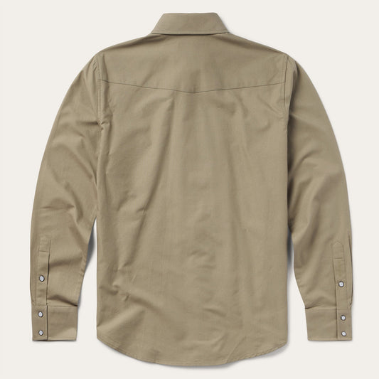 Olive Oxford Western Shirt Men