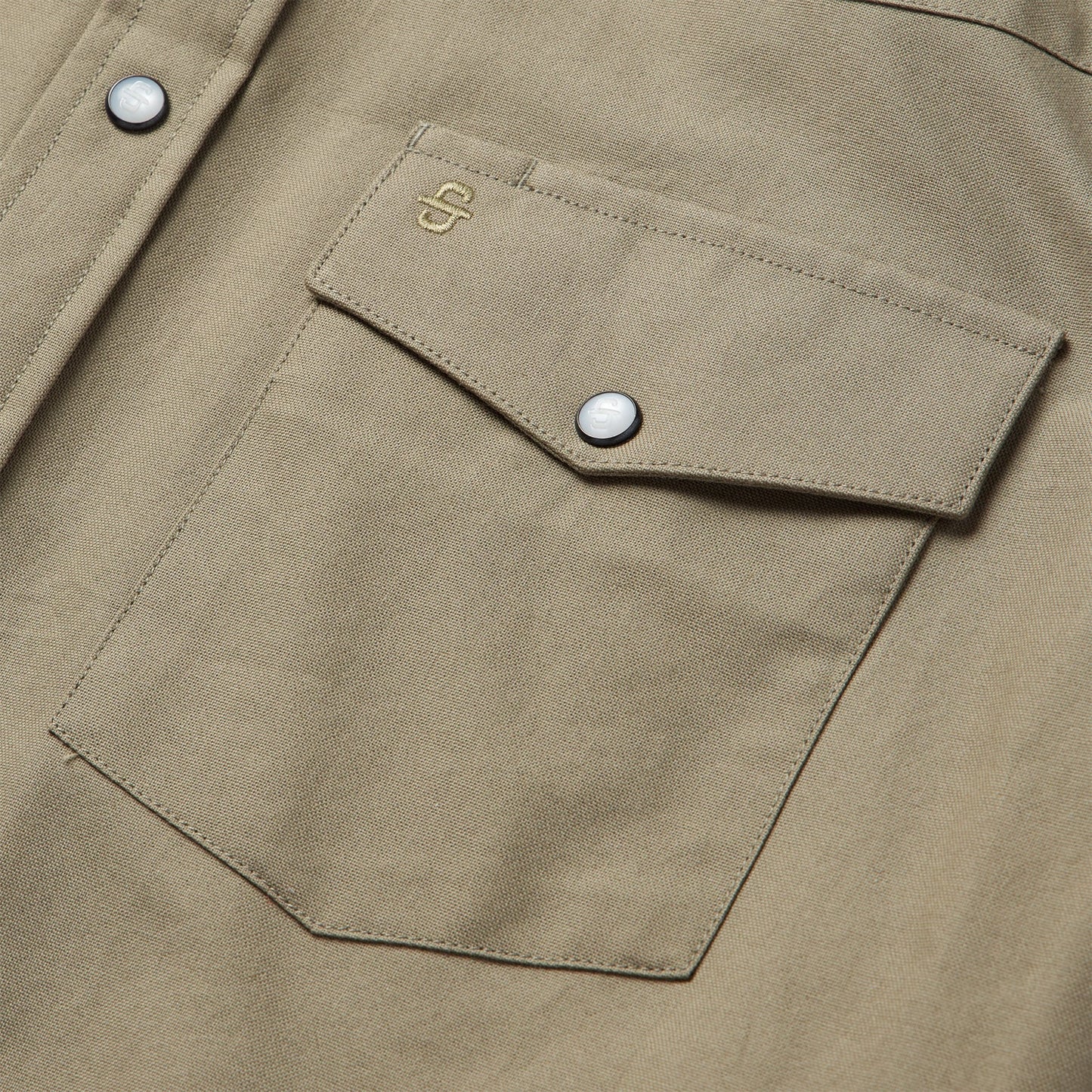 Olive Oxford Western Shirt Men