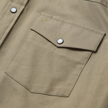 Olive Oxford Western Shirt Men