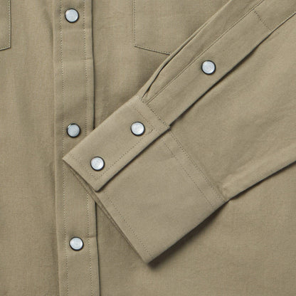 Olive Oxford Western Shirt Men
