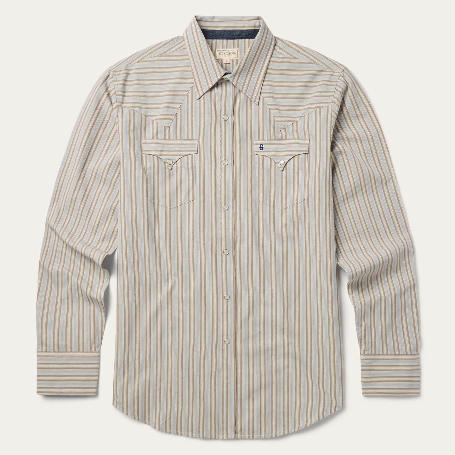 Ticking Stripe Western Shirt Men