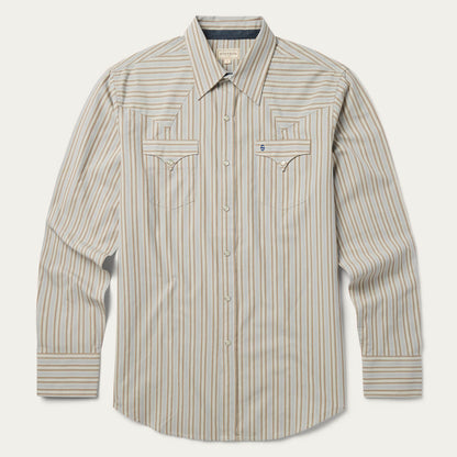 Ticking Stripe Western Shirt Men