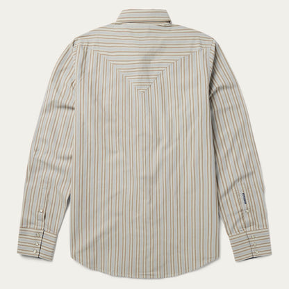 Ticking Stripe Western Shirt Men
