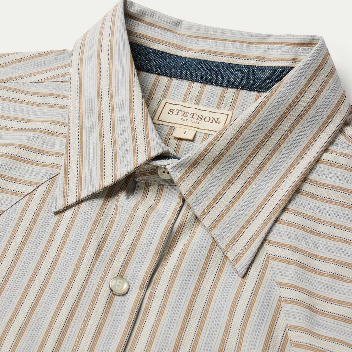 Ticking Stripe Western Shirt Men