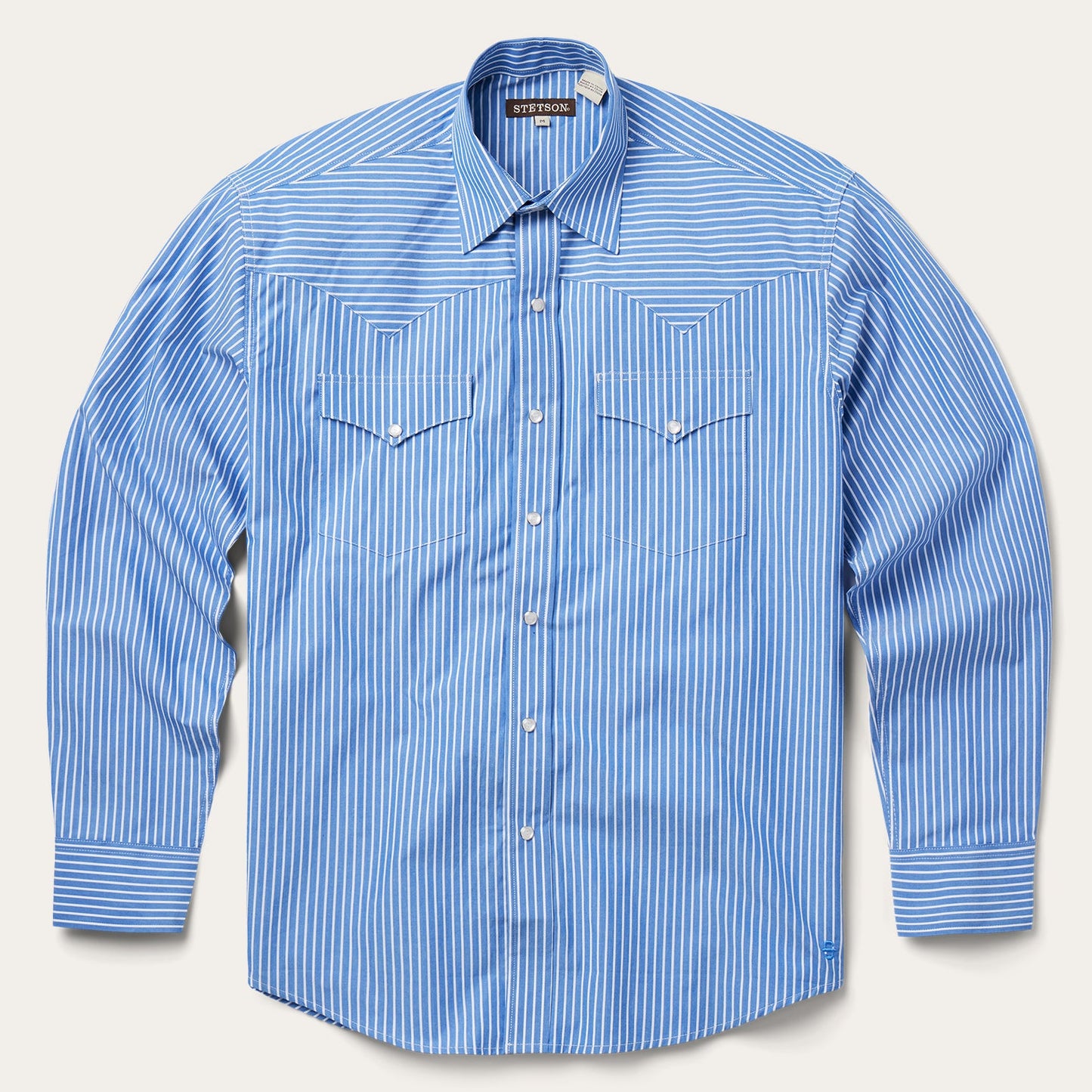 Blue Western Stripe Shirt Men