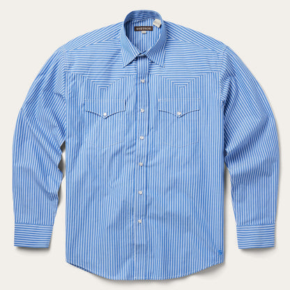 Blue Western Stripe Shirt Men