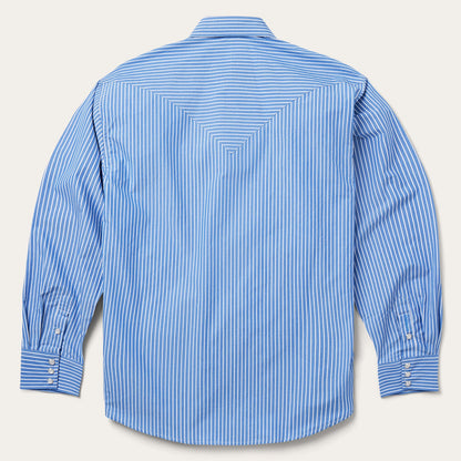 Blue Western Stripe Shirt Men