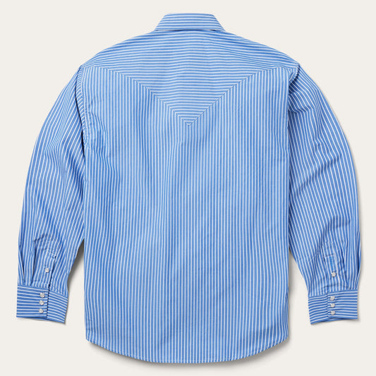 Blue Western Stripe Shirt Men
