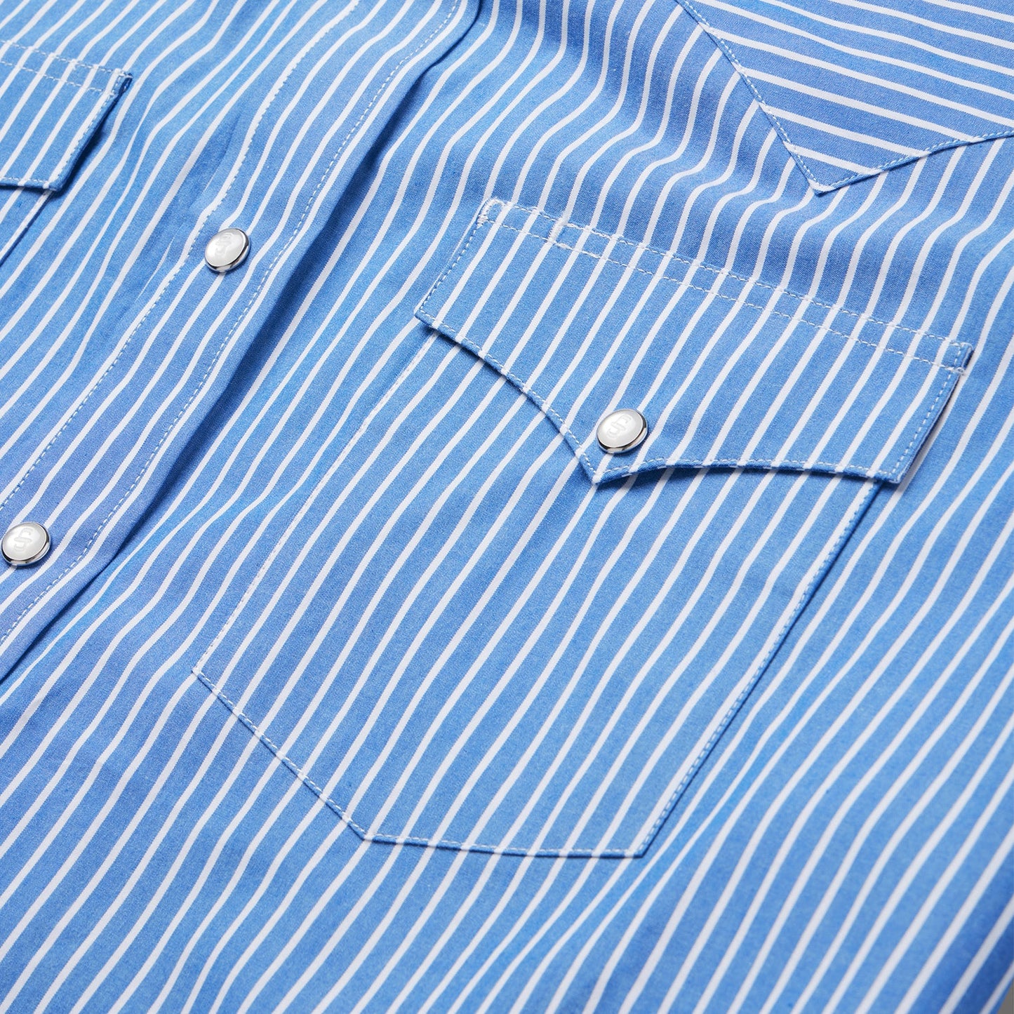 Blue Western Stripe Shirt Men