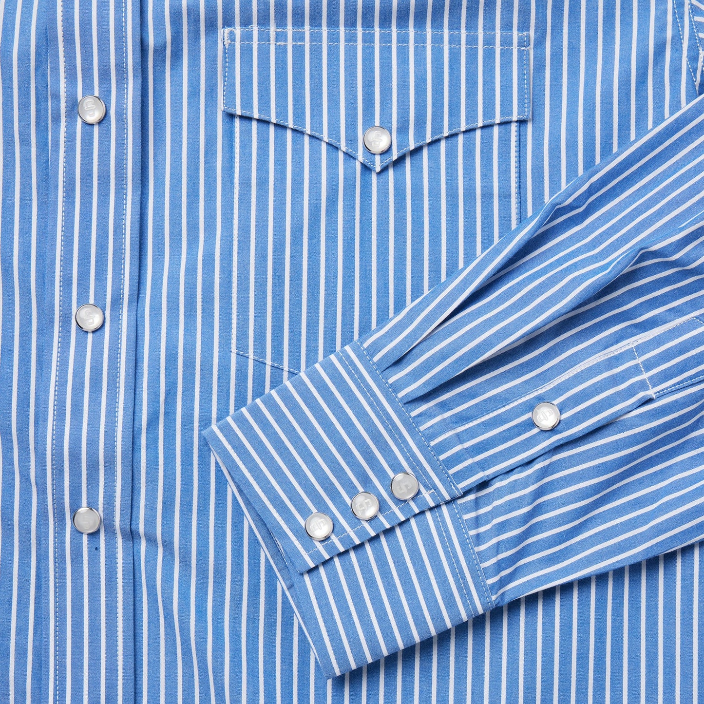 Blue Western Stripe Shirt Men