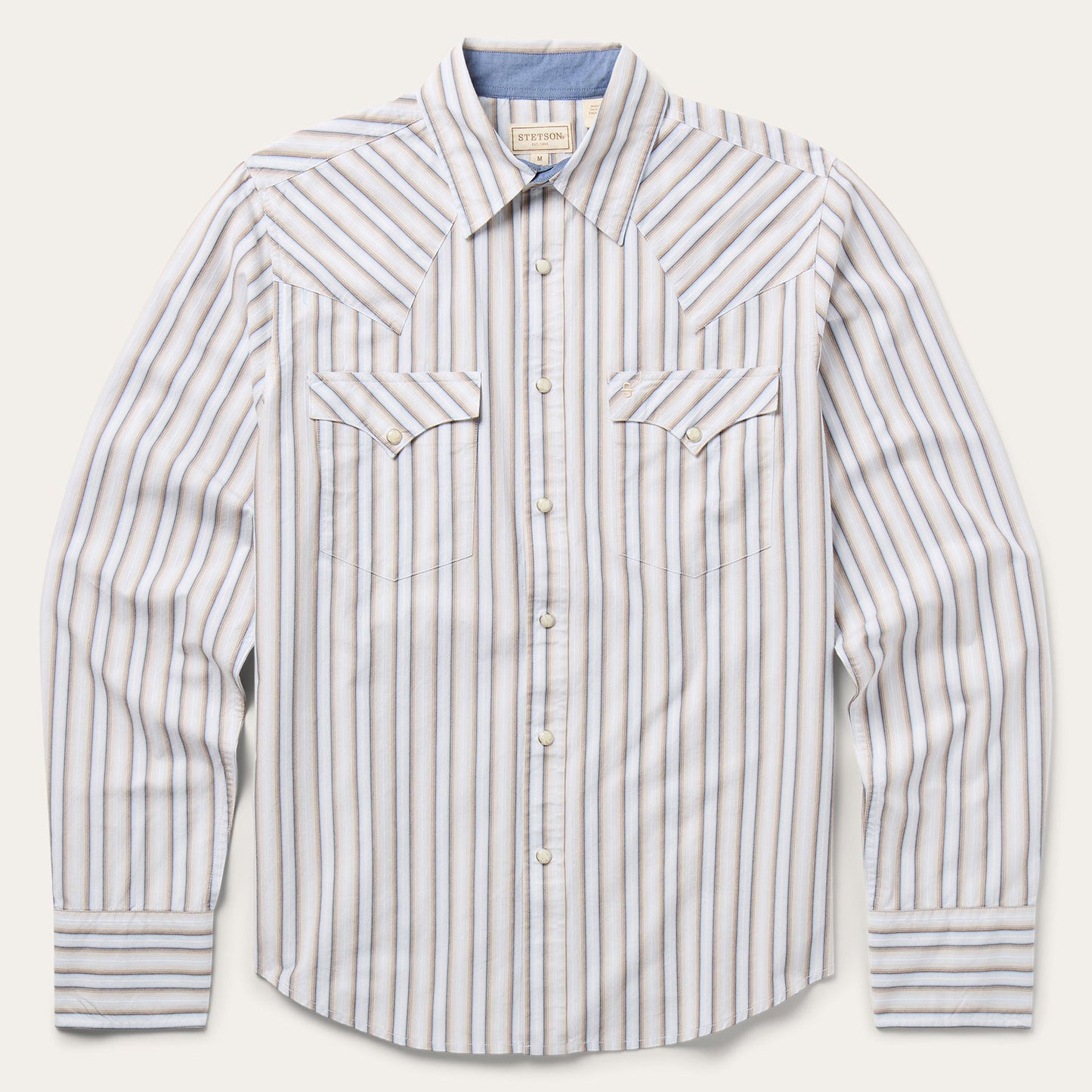 Ombre Stripe Western Shirt Men