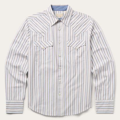 Ombre Stripe Western Shirt Men