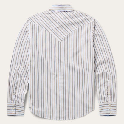 Ombre Stripe Western Shirt Men