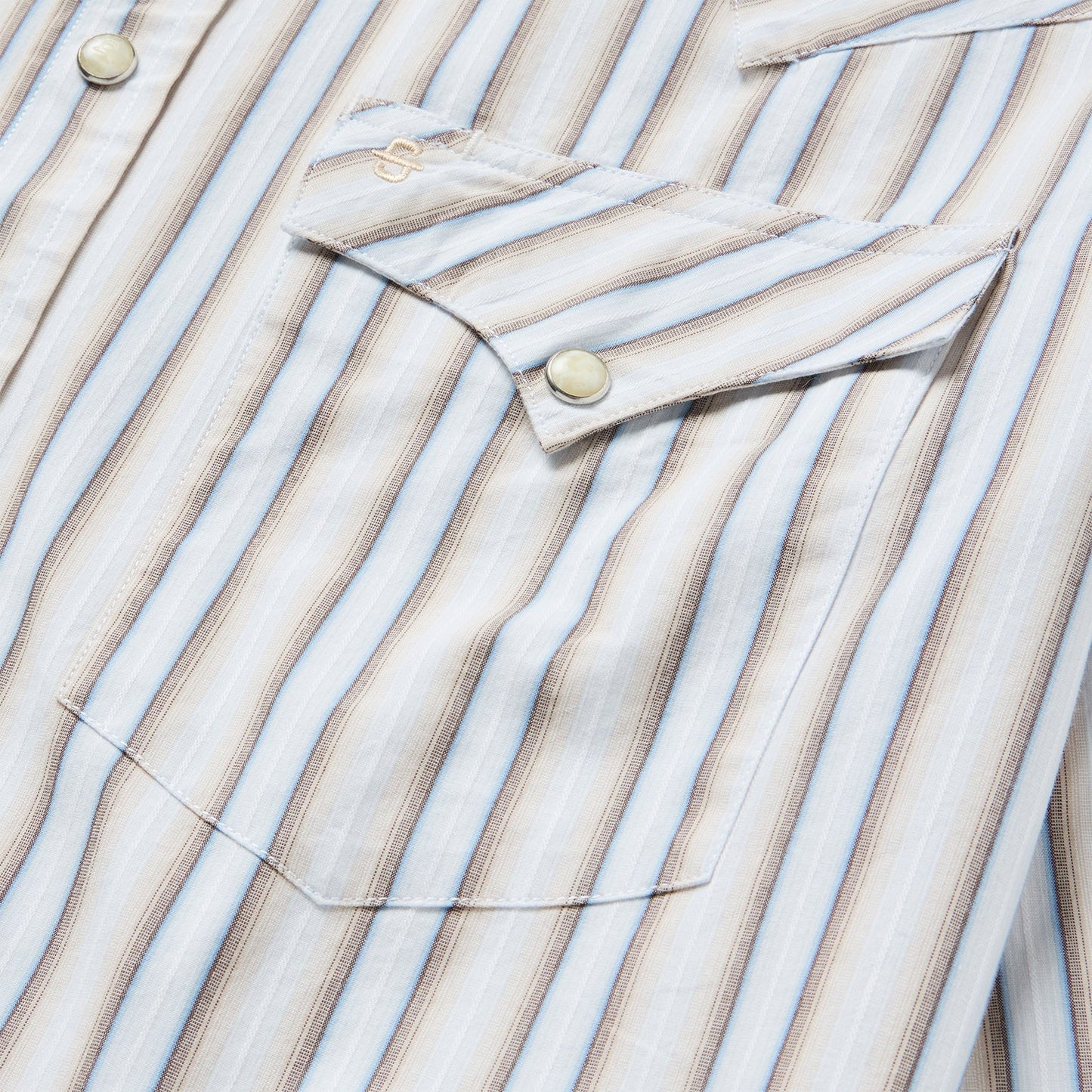 Ombre Stripe Western Shirt Men