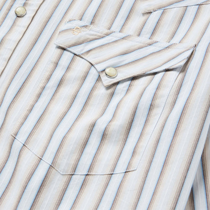 Ombre Stripe Western Shirt Men