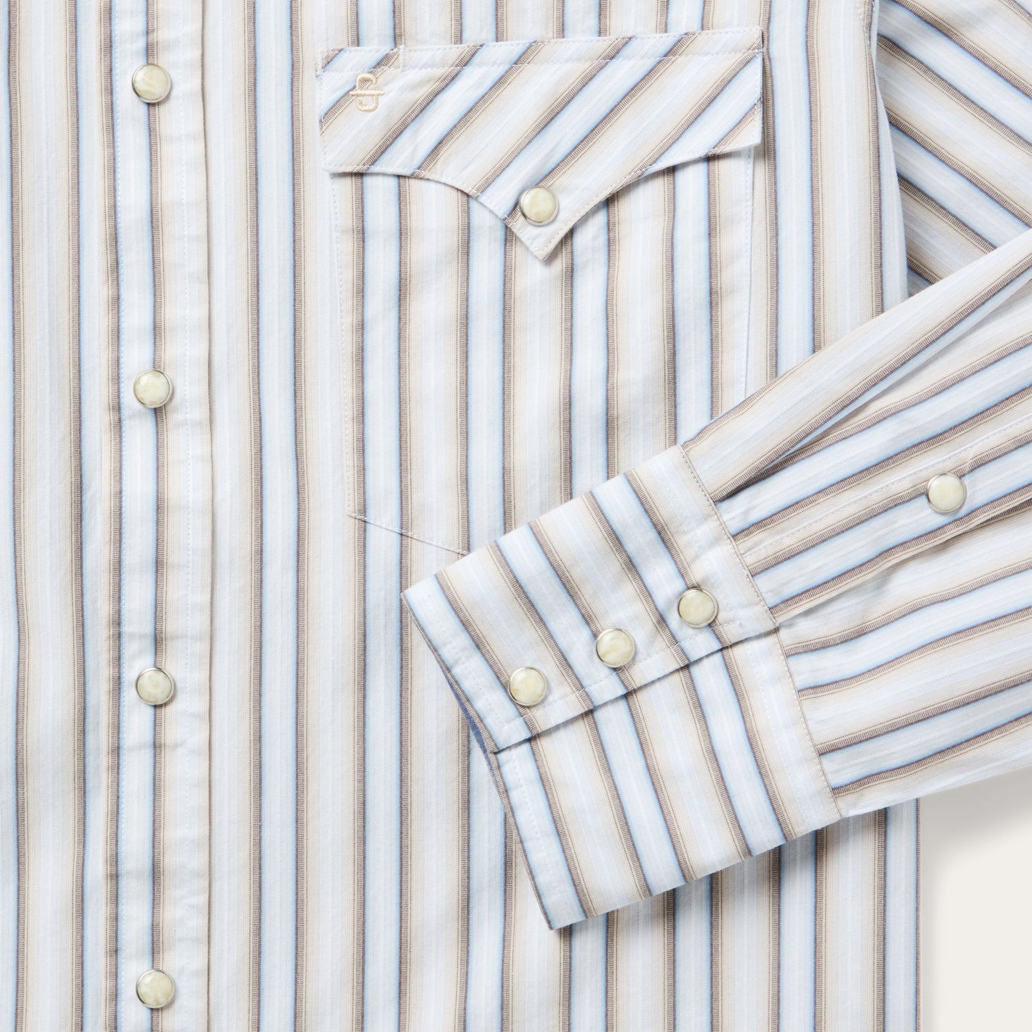 Ombre Stripe Western Shirt Men