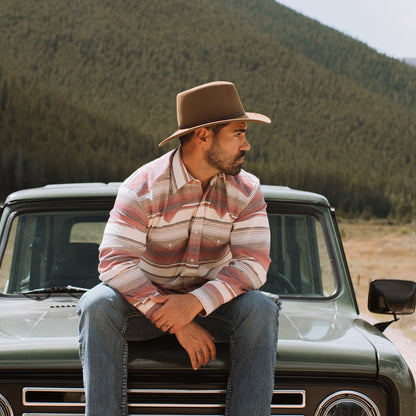 Brushed Twill Striped Shirt Men