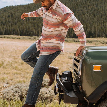 Brushed Twill Striped Shirt Men