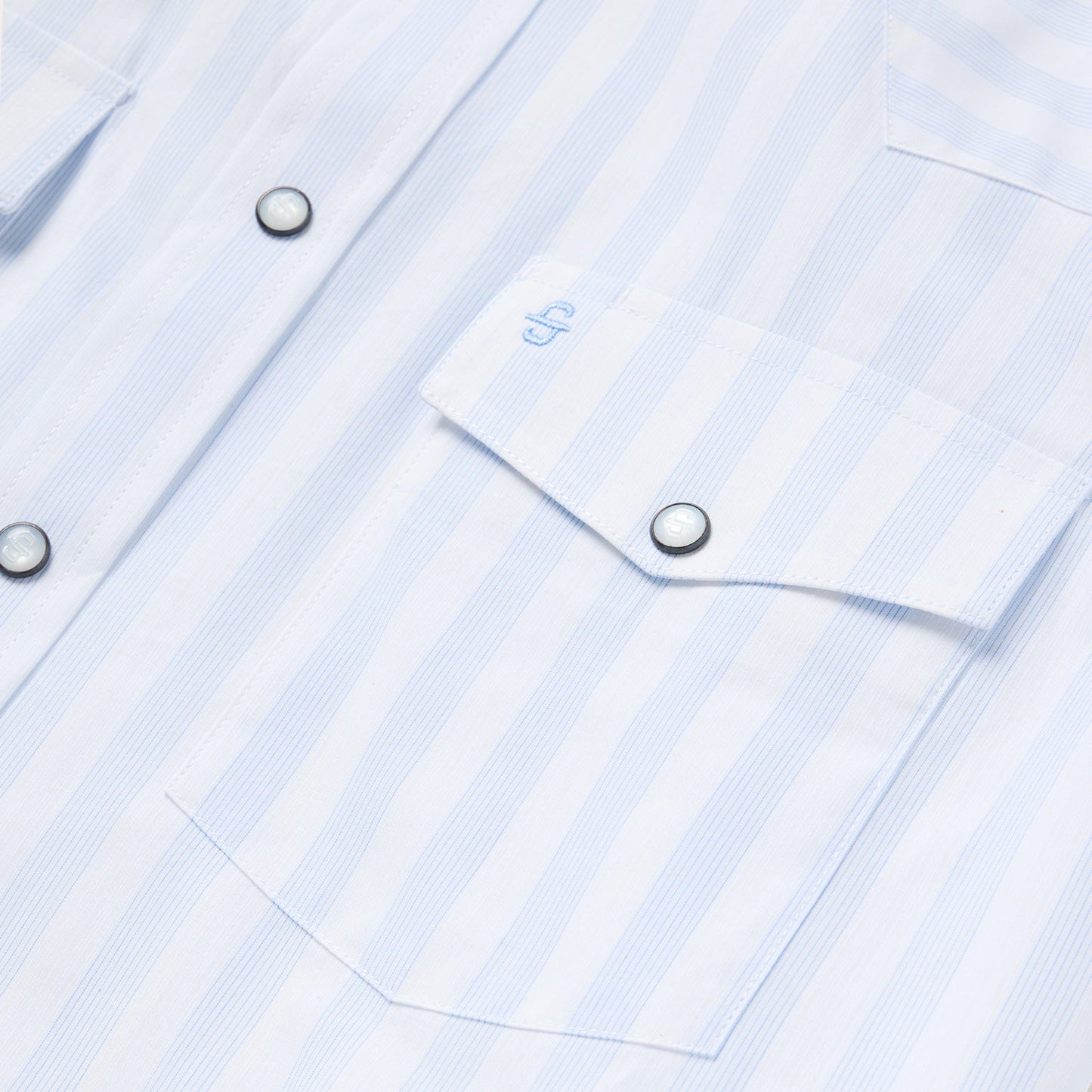 Stripe Oxford Western Shirt Men