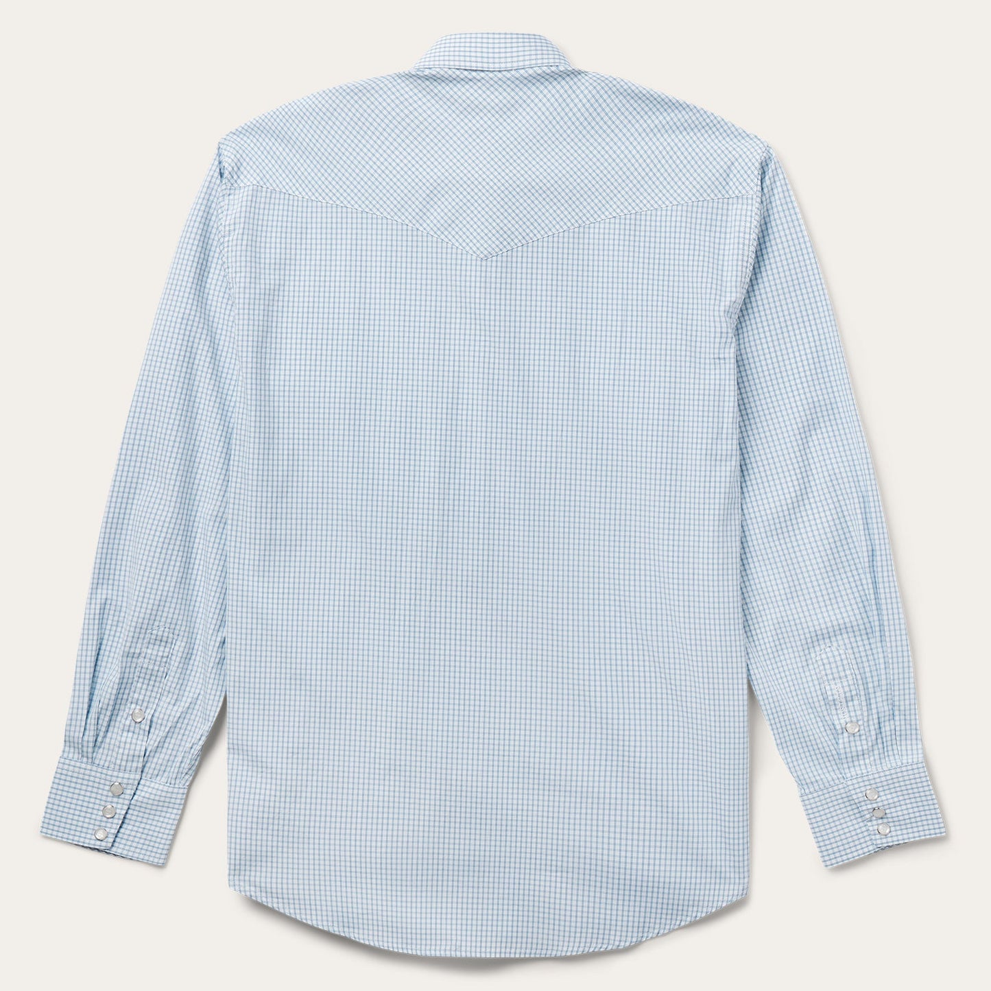 Two Stripe Check Western Shirt Men